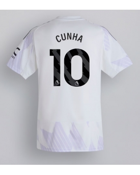 Manchester United Matheus Cunha #10 Maglia Gara Trasferta Repliche 2025-26 Maniche Corte